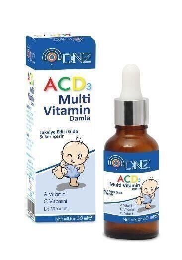 SKT:02/2025 Dnz ACD3 Multivitamin Damla 30 ml