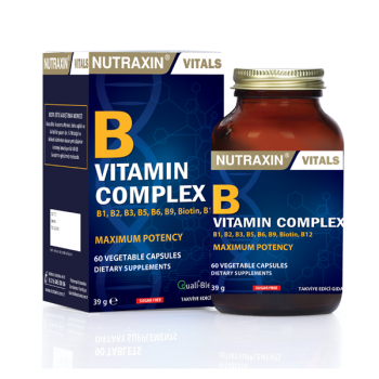 Nutraxin B Vitamin Complex 60 Bitkisel Kapsül