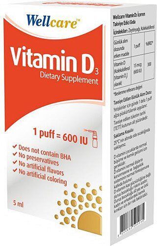 Wellcare Vitamin D3 (1 Puff=600 IU) 5ml