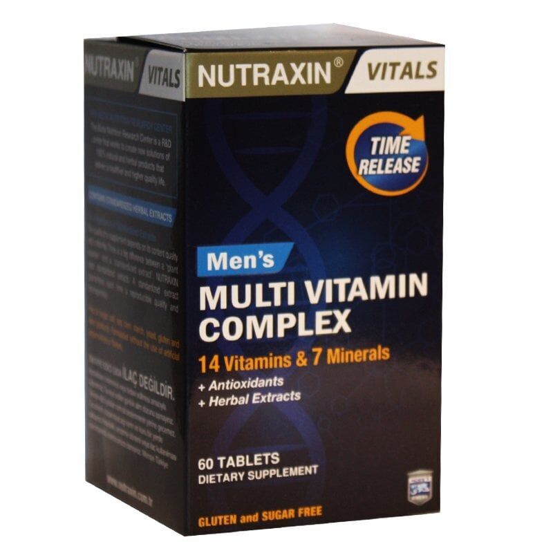 Nutraxin Multivitamin Kompleksi 60 Tablet Erkekler İçin