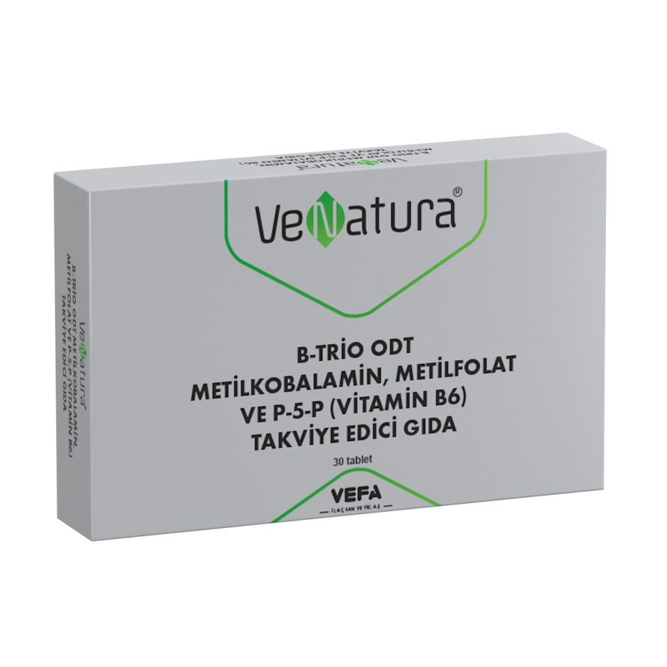 Venatura B-Trio Odt Metilkobalamin,Metilfolat ve P-5-P 30 Tablet