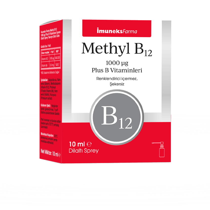 İmuneks Methyl B12 1000 mcg 10 ml Sprey