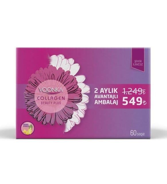 Voonka Collagen Beauty Plus Ananas Aromalı 60 Saşe